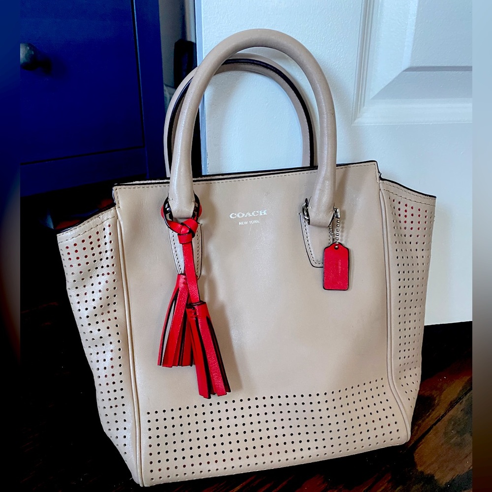 Coach Mini Tanner Top Handle Light Pink/Tan